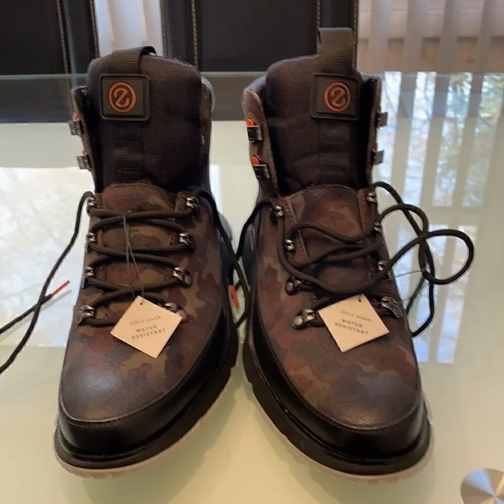 Cole Haan NWT zerogrand waterproof Camouflage boots very light and cool $250
